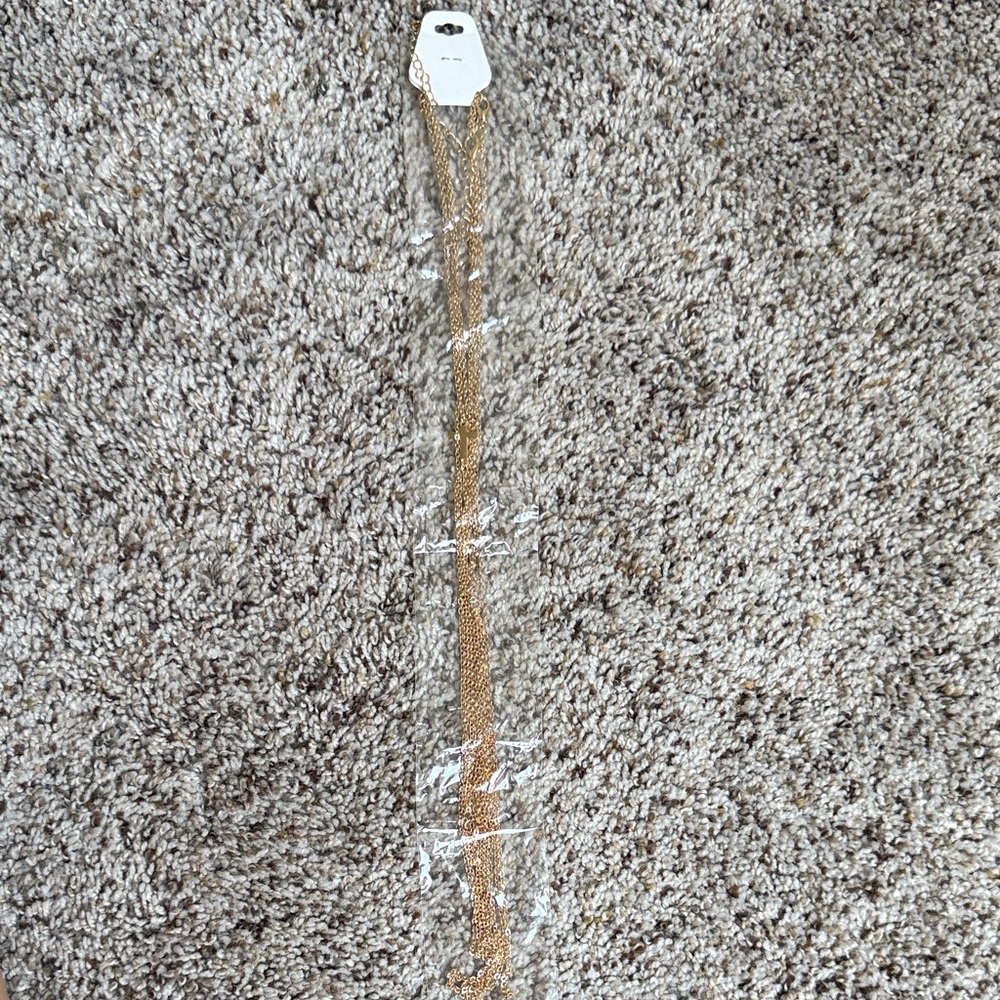 Gold Fashion Body Chain with Cross Detail